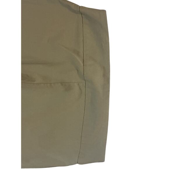 Zac & Rachel Pull On Ankle Pants khaki Snap Hem Stretch Size 12 - Picture 10 of 11
